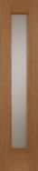 External Oak Contemporary Acid Glass Sidelight 44x1981x457mm