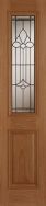 External Oak Derby RM1S Leaded Glass Sidelight 44x1981x457mm