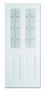 LPD Canterbury 2P/2L Solid White Primed Glazed Internal Door 