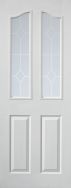 JB Kind Edwardian 2 Light White Internal Door