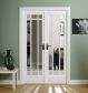 Manhattan Pair Glazed White Door